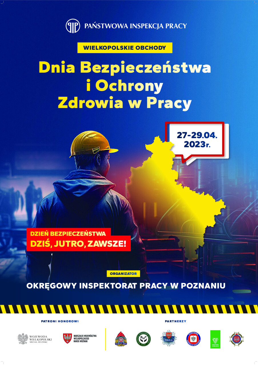 plakat światowych dni bezpieczeństwa i ochrony zdrowia w pracy w Wielkopolsce