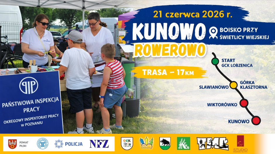 Punkt informacyjny PIP podczas pikniku rodzinnego w Kunowie